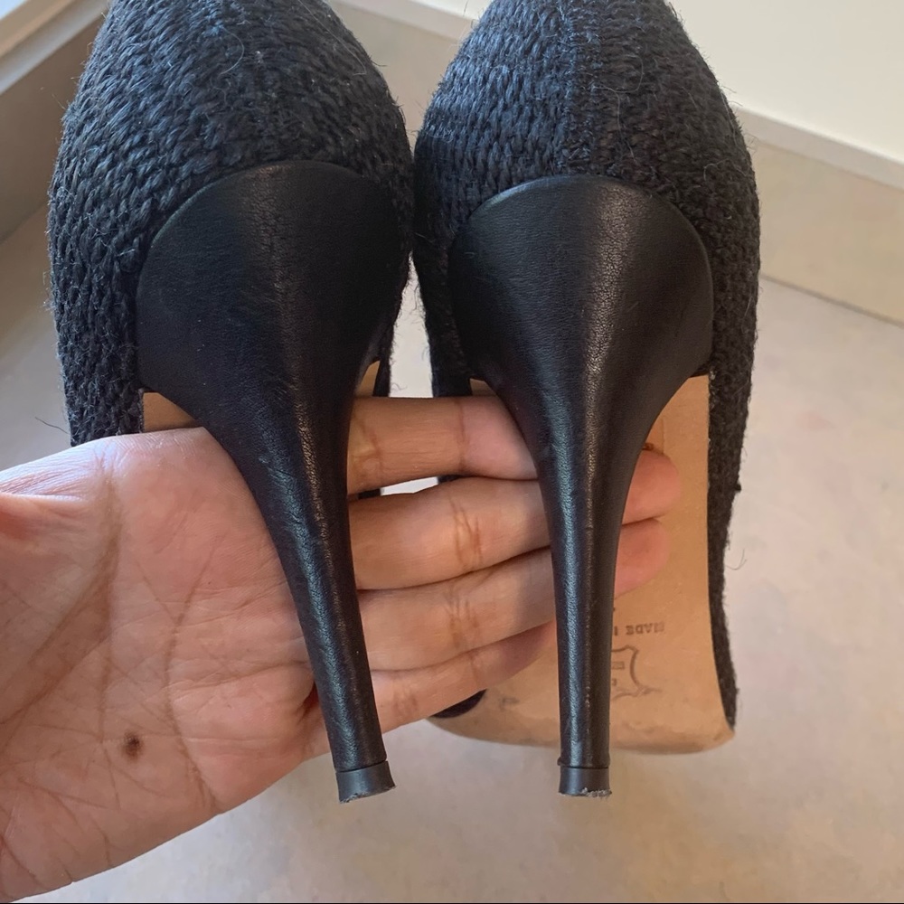 Isabel Marant Black Rope Canvas Pumps Women’s EU Size 38/ US 8 Heels Point Toe - Picture 5 of 13